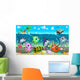 Funny Marine Animals and Ship Wall Decal