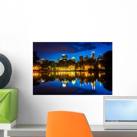 Atlanta Skyline Reflecting Lake Wall Decal