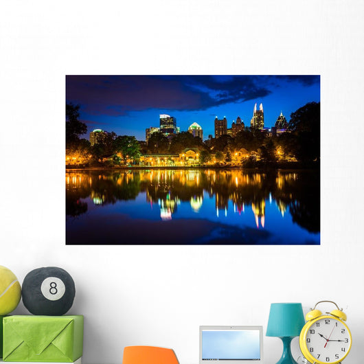 Atlanta Skyline Reflecting Lake Wall Decal