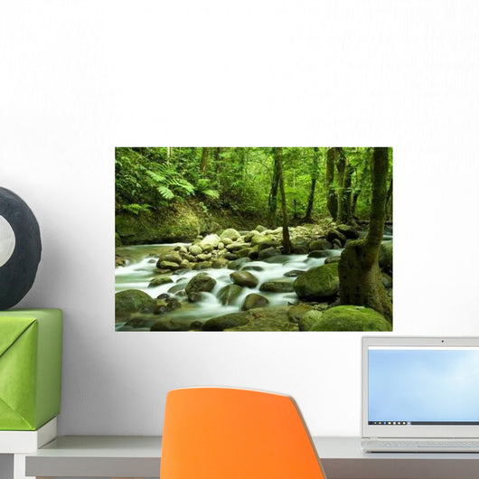 Mountain Waterfall Wall Decal