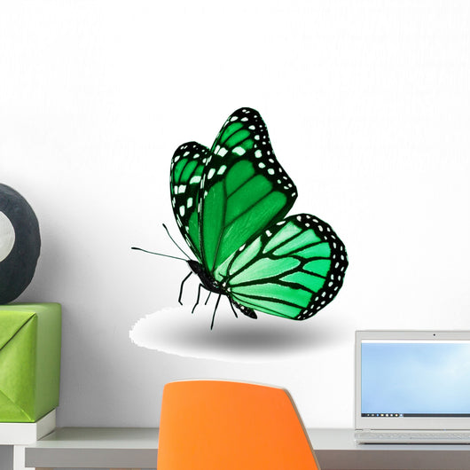 Green monarch butterfly Wall Decal