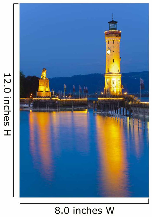 Leuchtturm im Hafen von Lindau am Bodensee Wall Decal