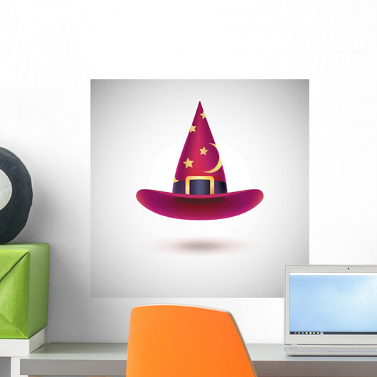 Red Witch Hat for Wall Decal
