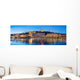 Ville Lyon Nuit Wall Mural Panoramic