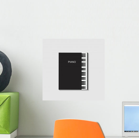 Vector modern piano book Wall Decal