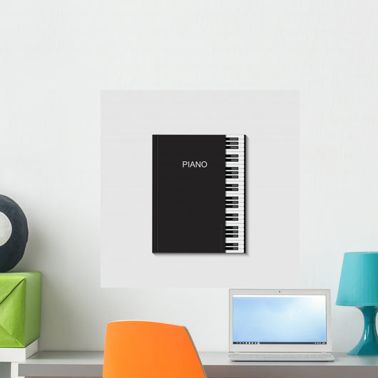 Vector modern piano book Wall Decal
