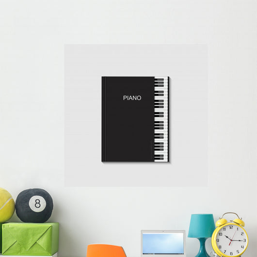 Vector modern piano book Wall Decal