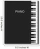 Vector modern piano book Wall Decal