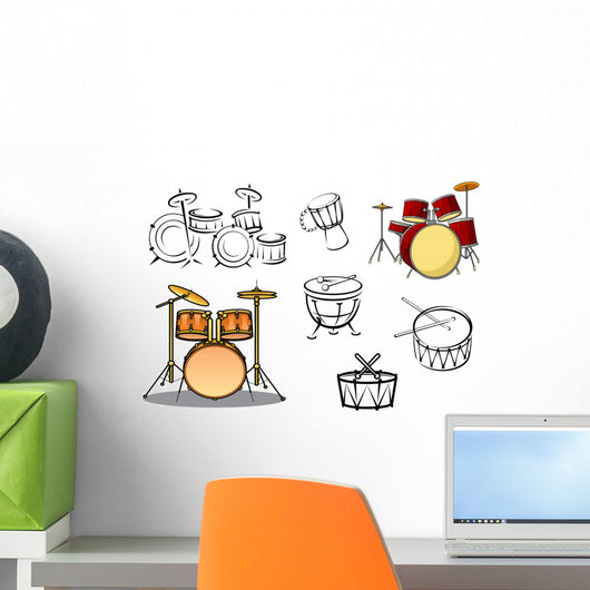 Drum plants and percusiion instruments Wall Decal