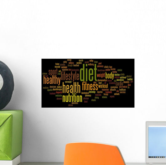 Conceptual health word cloud Wall Decal
