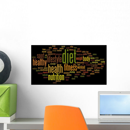 Conceptual health word cloud Wall Decal