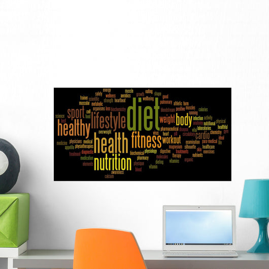 Conceptual health word cloud Wall Decal