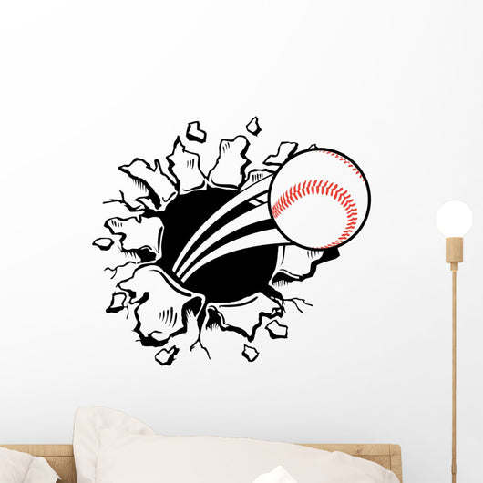 Baseball Busting wall Wall Decal