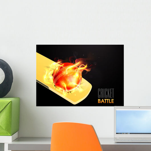 Red Ball Fire Wall Decal
