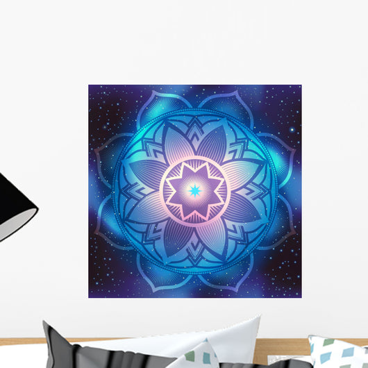 Mandala symbol on space Wall Decal