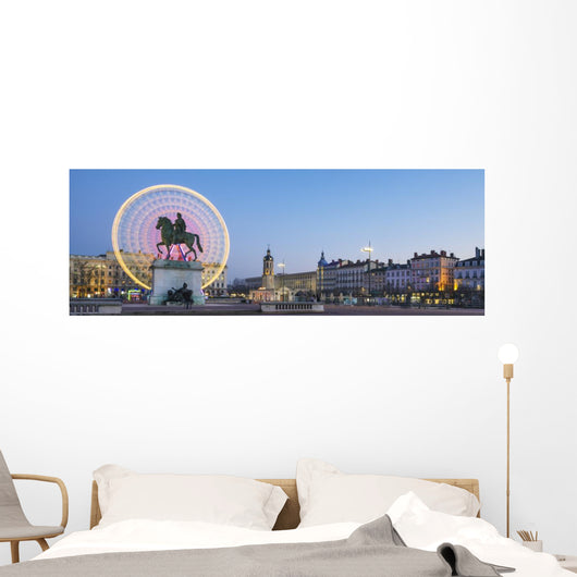 Famous Place Bellecour Night Wall Decal