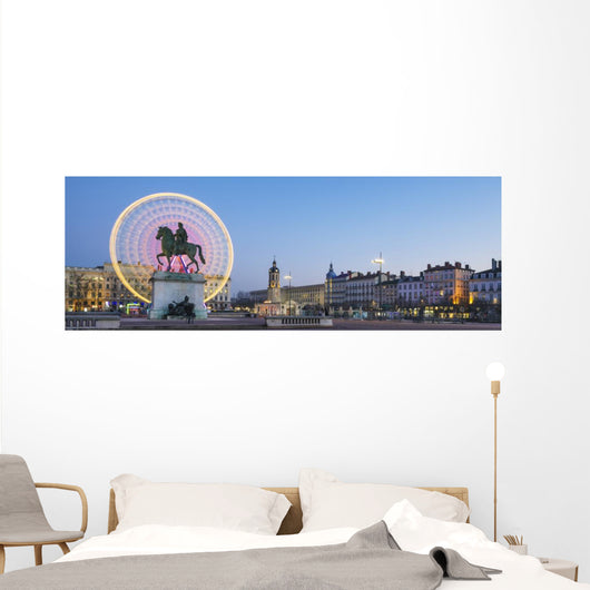 Famous Place Bellecour Night Wall Decal