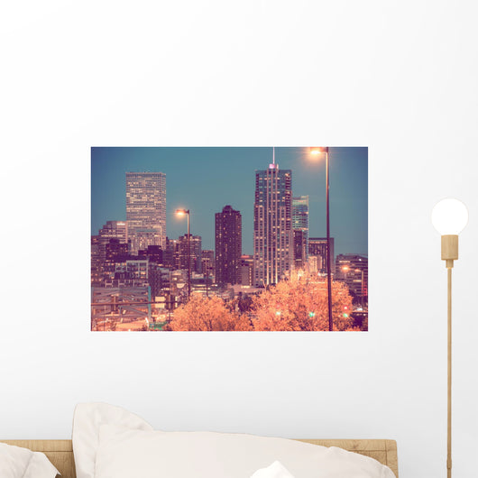 City Denver Night Wall Decal