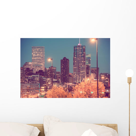 City Denver Night Wall Decal