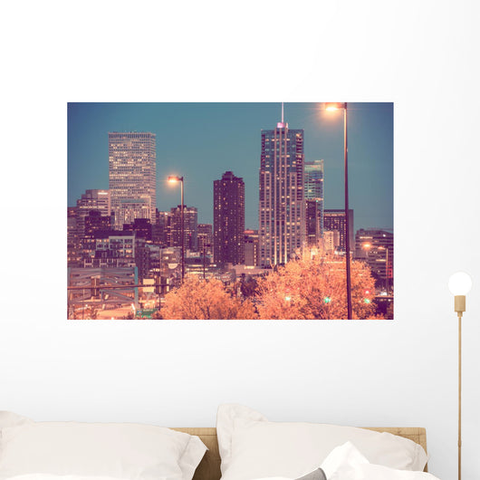City Denver Night Wall Decal