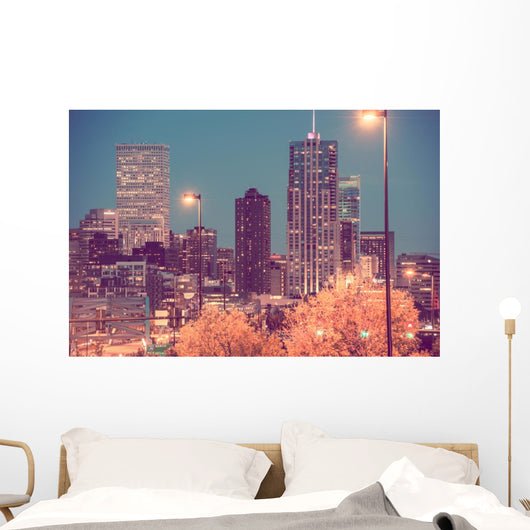City Denver Night Wall Decal