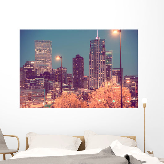 City Denver Night Wall Decal