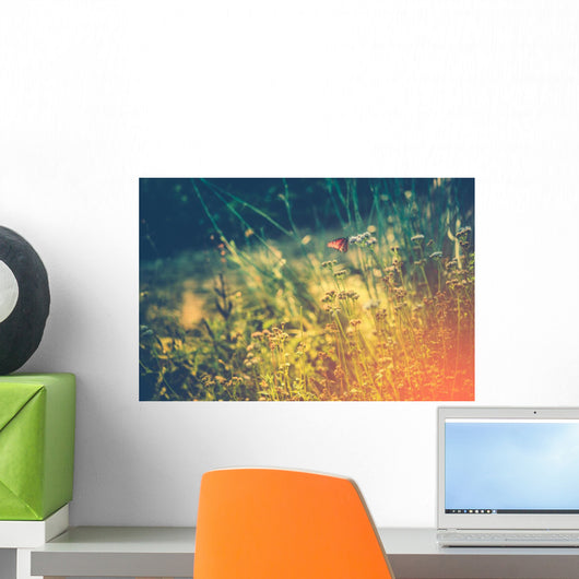 Wild Meadow with Butterfly Wall Decal