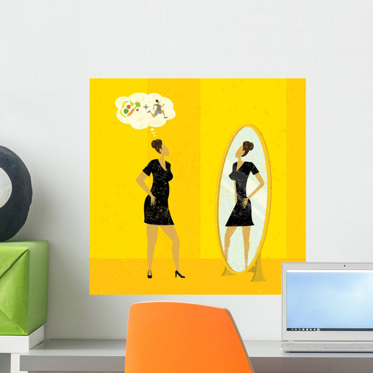Imagining Slimmer Figure Wall Decal