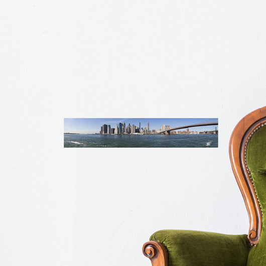 The New York City skyline w Brooklyn Bridge-extra large Wall Decal