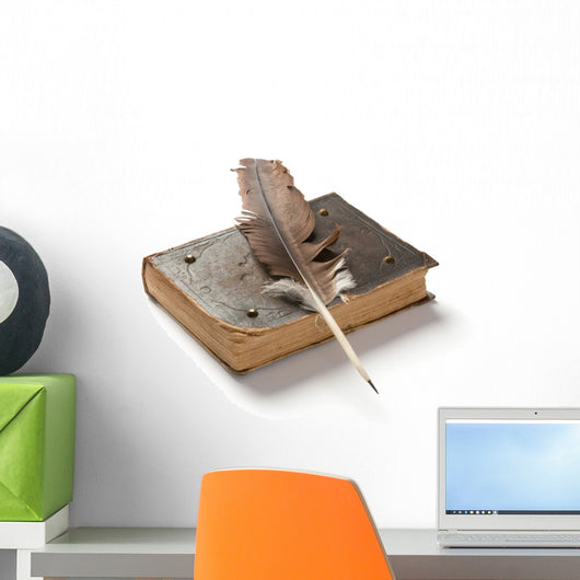 Old Book and Fountain Wall Decal