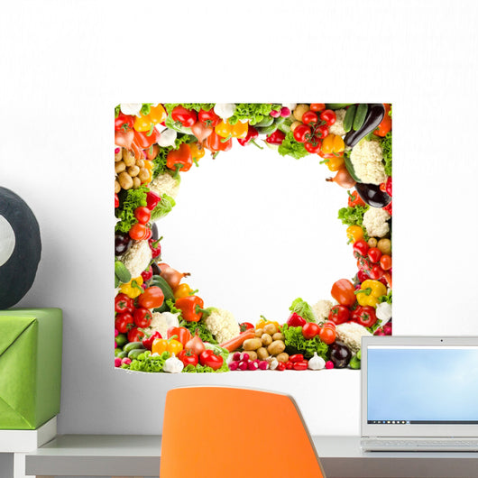 Circular Vegetable Frame Wall Decal
