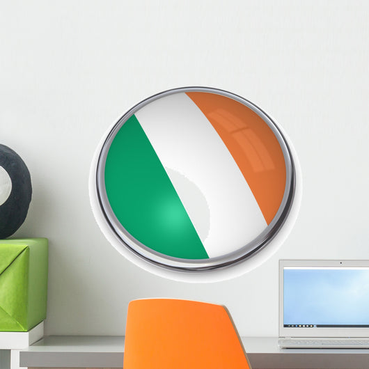 Banner Button Ireland Wall Decal