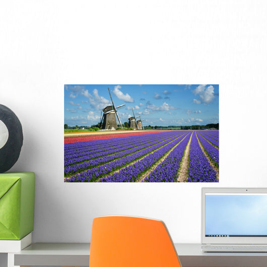 Flowers and Windmills HollWall Decal