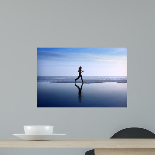Woman Jogging Wall Decal