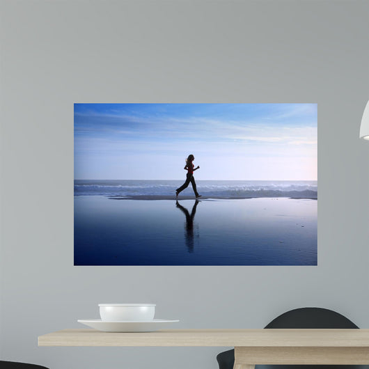 Woman Jogging Wall Decal