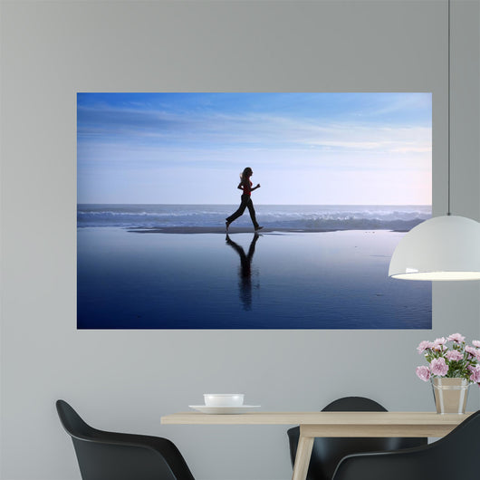 Woman Jogging Wall Decal