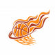 The image of a basketball ball Wall Decal