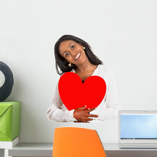 Happy Smiling Woman Looking Wall Decal