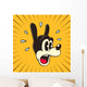 Vintage Toons: retro cartoon character surprised face Wall Decal