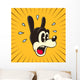 Vintage Toons: retro cartoon character surprised face Wall Decal