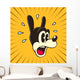 Vintage Toons: retro cartoon character surprised face Wall Decal