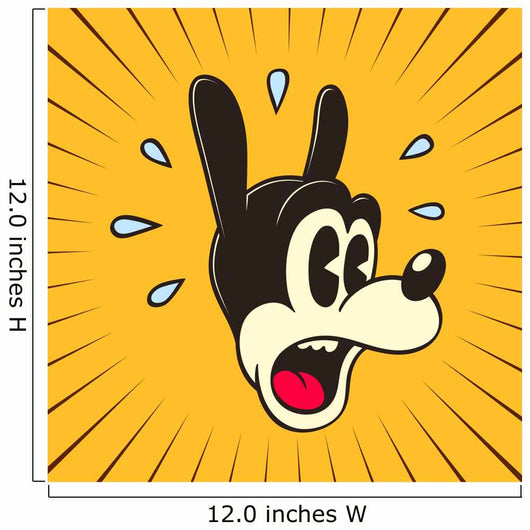 Vintage Toons: retro cartoon character surprised face Wall Decal