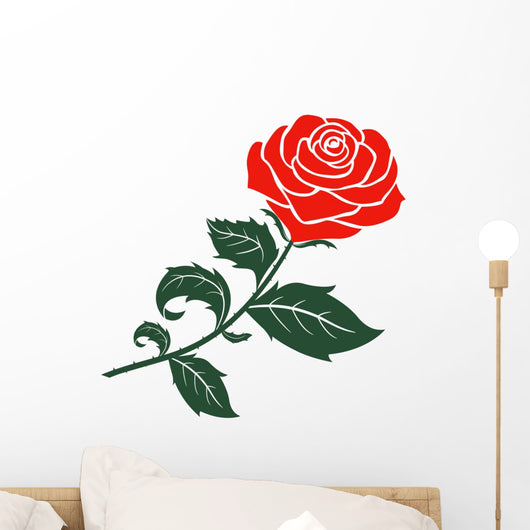 red rose Wall Decal