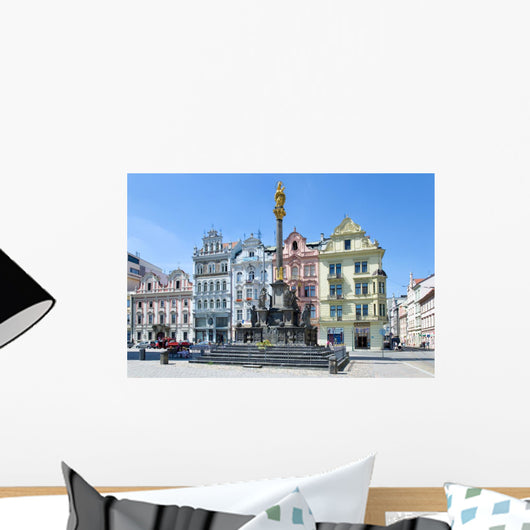 historic houses, Plague column, Plzen, Czech republic Wall Decal