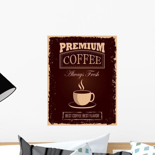 Vintage Coffee Poster Wall Decal