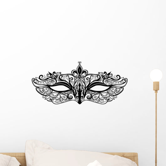 Beautiful vector mask illustration isolated on white background Wall Decal