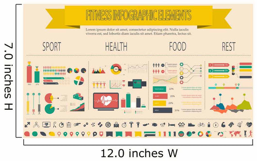 healthy lifestyle infographic Wall Decal