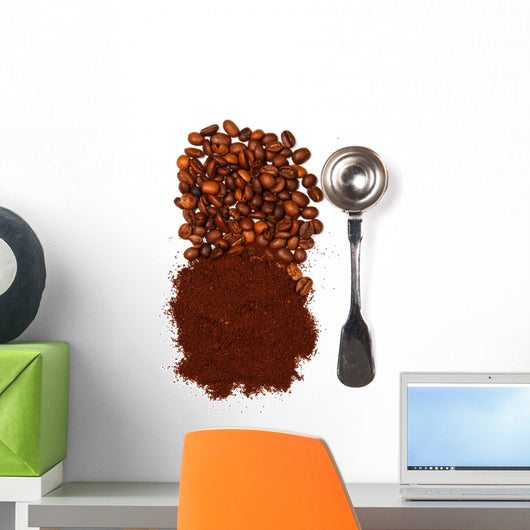 Ground coffee and beans Wall Decal