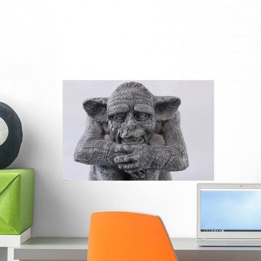 Head Sitting Troll Wall Decal