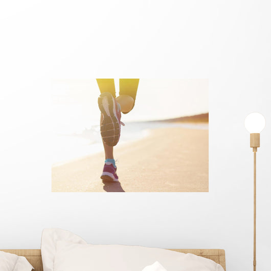 Running on the beach Wall Decal